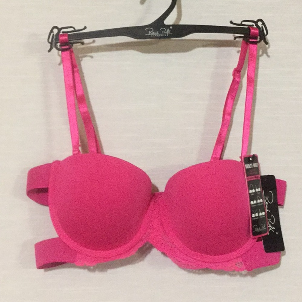 Rene Rofe Lingerie Push Up Convertible Bra 34a